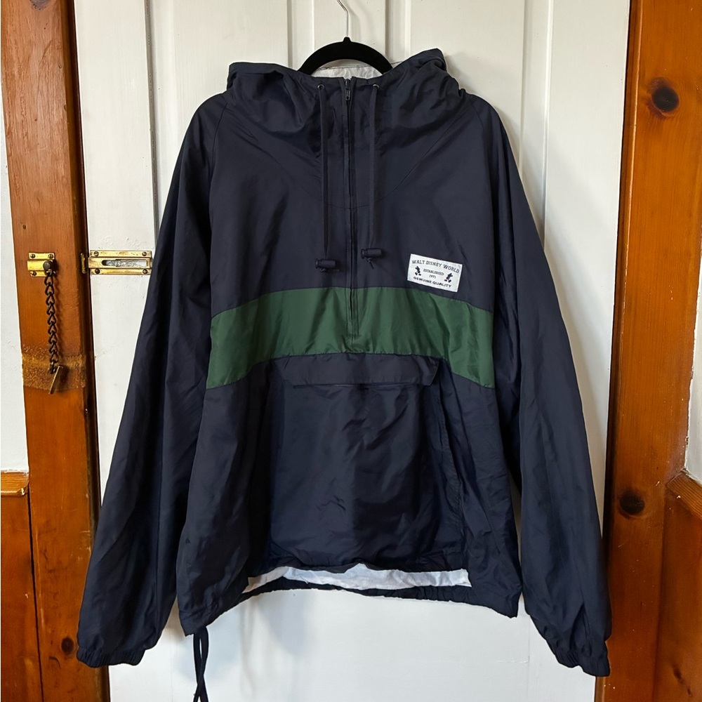 Vintage 90s Blue and Green Hooded Disney Windbreaker Men’s XL